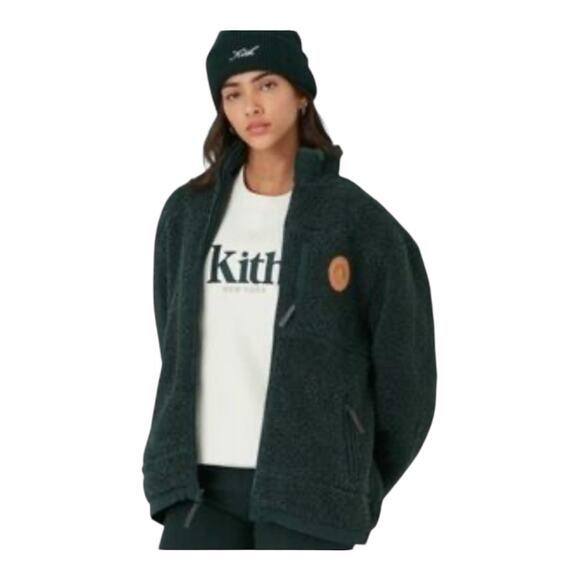 KITH Sherpa Jacket Woman Small Green NWOT - Picture 1 of 4